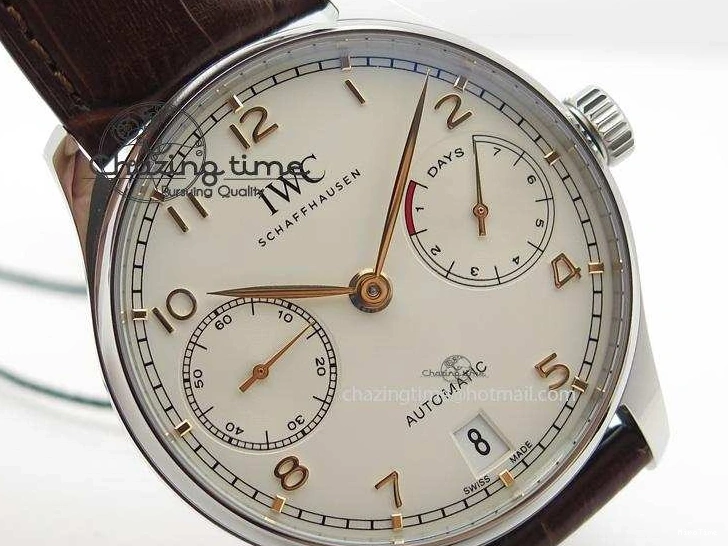 MIROTIME 0726 MoistureWicking Portuguese Real PR IW500704 ZF 1:1 Best Edition On Brown Leather Strap A52010 V 7311